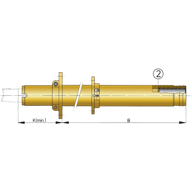 Vetus Zweites.Lager für Stevenrohr Ø 45 mm Vetus Zweites.Lager für Stevenrohr Ø 45 mm