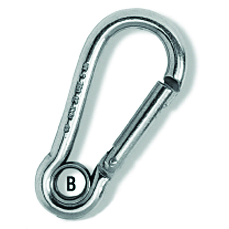PLASTIMO SNAP HOOK WITH EYE ST/STEEL 60MM