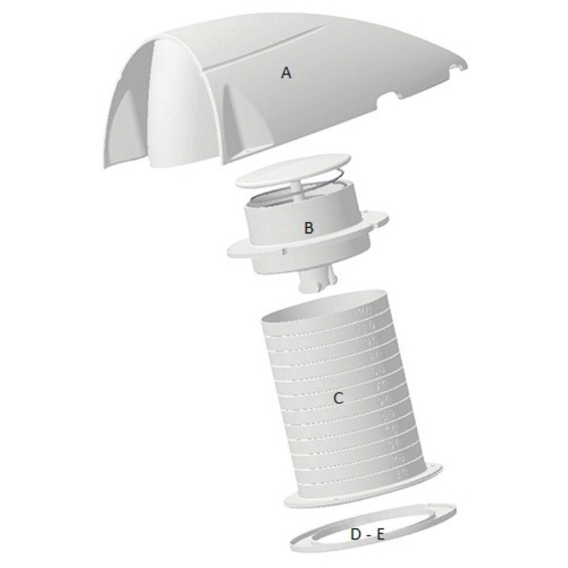PLASTIMO ABDECKRING FUER DORADEBOX STROMLINIENF.