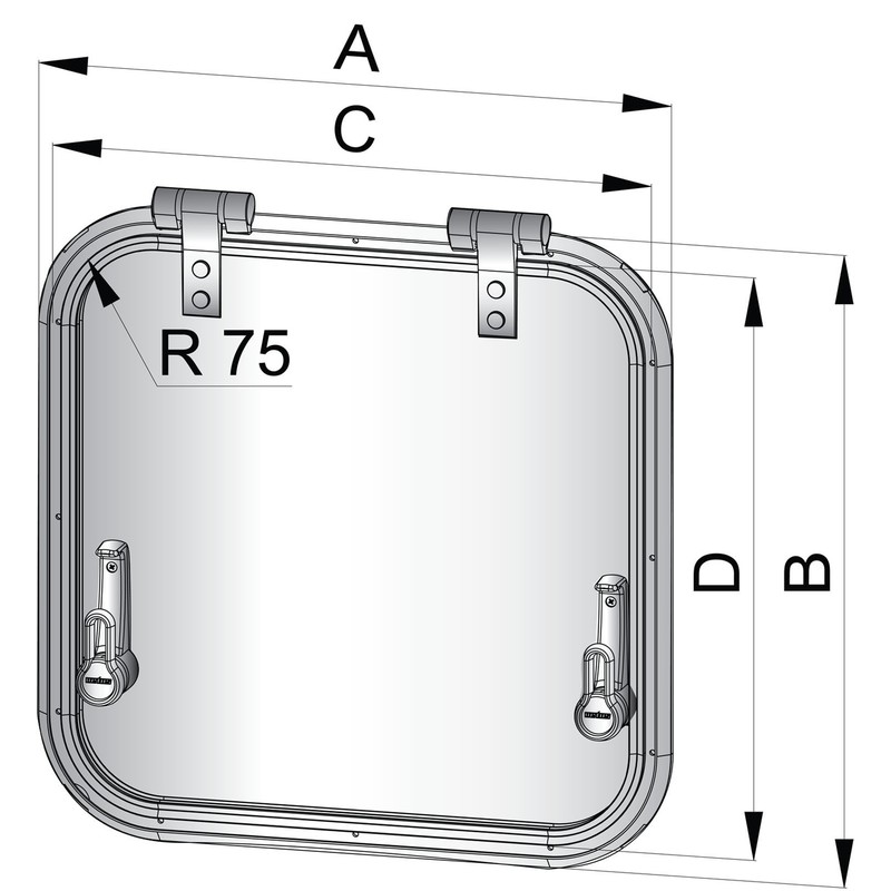 Vetus Ventilationsluke Planus PLA30L, CE A2 Vetus Ventilationsluke Planus PLA30L, CE A2