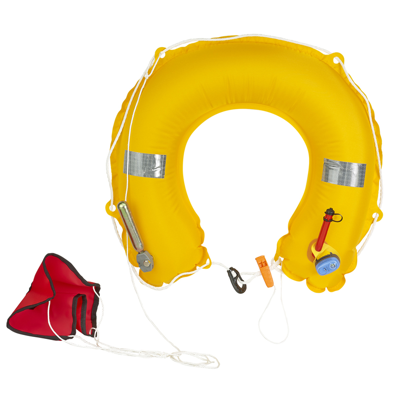 PLASTIMO HUFEISENRETTUNGSRING AUFBLAS. WEIß