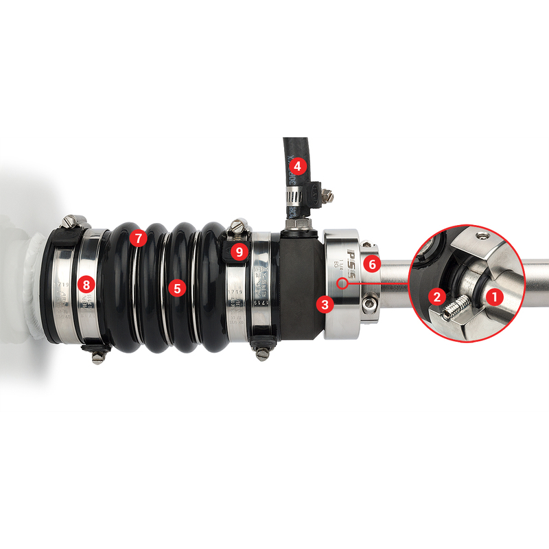 PSS-Dichtung PRO 2' Welle, 31/4' Stevenrohr PSS-Dichtung PRO 2' Welle, 31/4' Stevenrohr