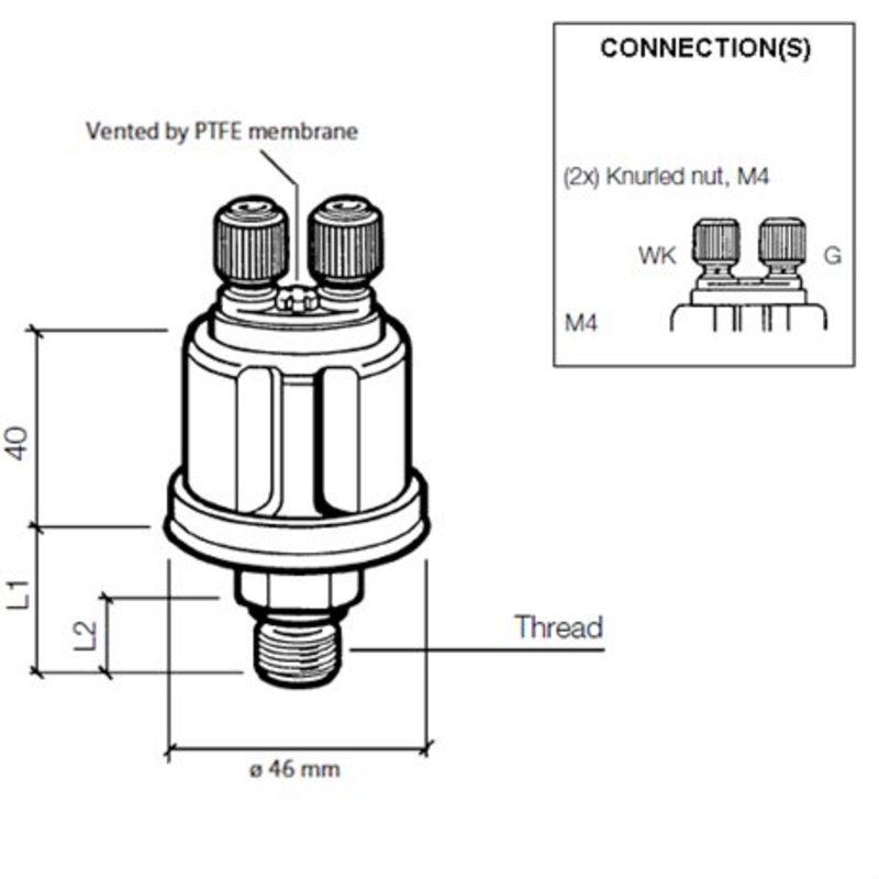 Veratron VDO Öldruck Sensor 10bar/150psi, 1p, M14 Veratron VDO Öldruck Sensor 10bar/150psi, 1p, M14