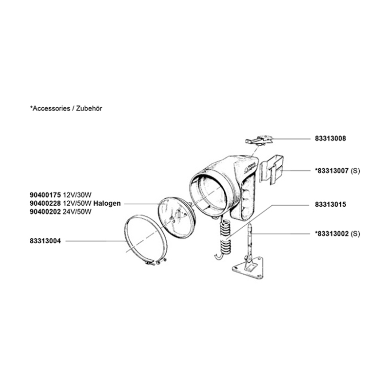 Aquasignal BREMEN Hand-Scheinwerfer 12V/50W