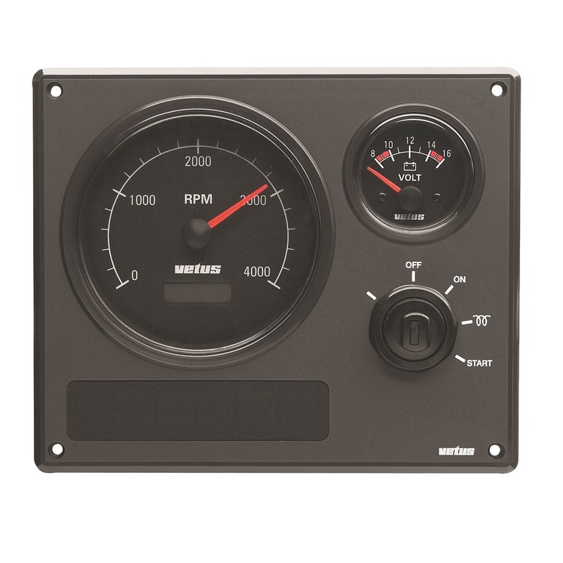 Vetus Instrumentenpanel MP22, schwarz, 24 Volt Vetus Instrumentenpanel MP22, schwarz, 24 Volt