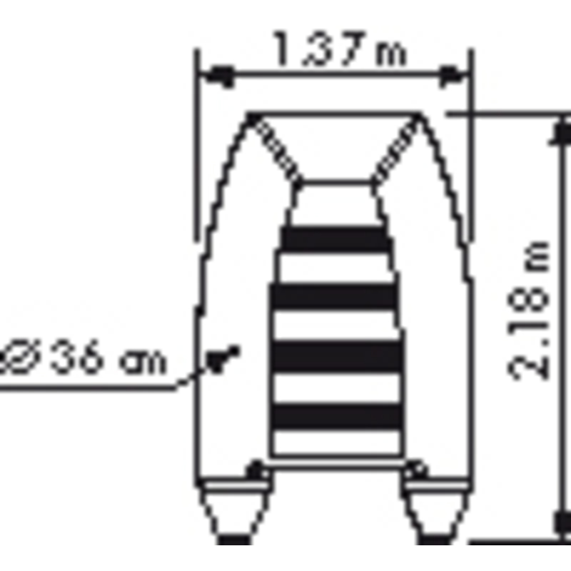 PLASTIMO Schlauchboot RAID II P220SH grau