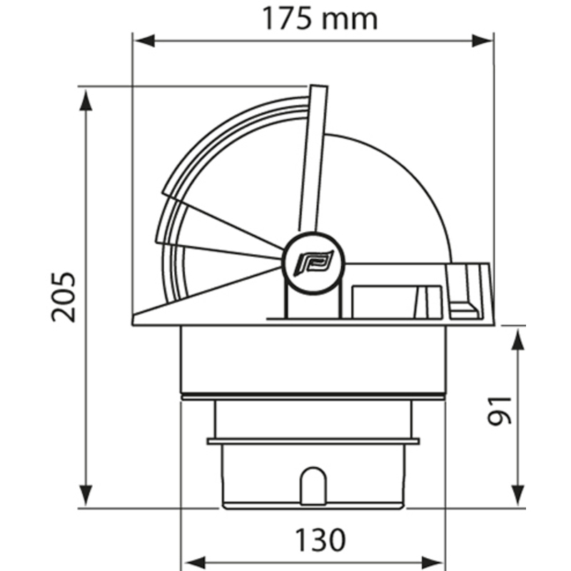 Plastimo COMPASS OLYMPIC 135 BLK,C.RED Z/A