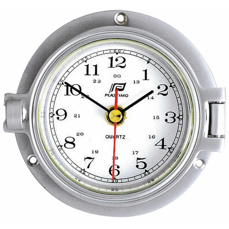 PLASTIMO 3 ZOLL UHR CHROM MATT