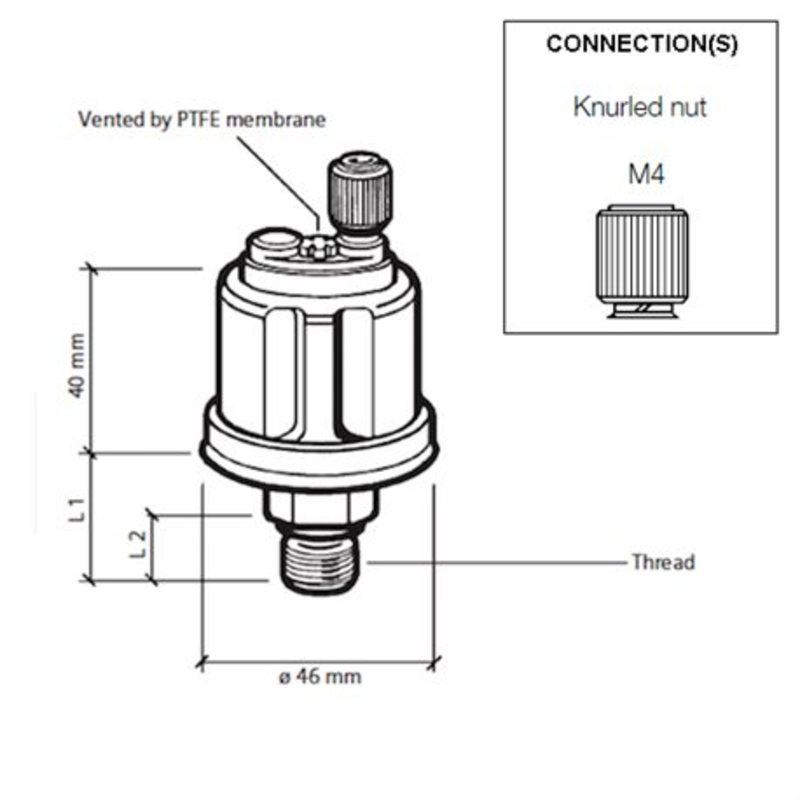 Veratron VDO Öldruck Sensor 10bar/150psi, 1p, M10 Veratron VDO Öldruck Sensor 10bar/150psi, 1p, M10