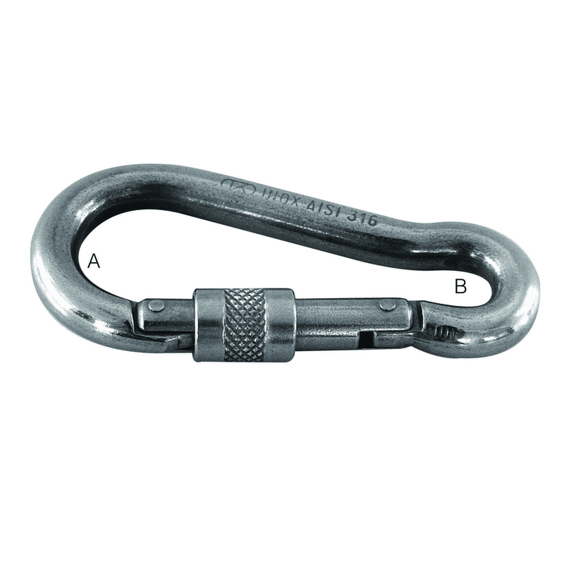 PLASTIMO HOOK RING CARBINE ST/STEEL 100MM Ø11.5