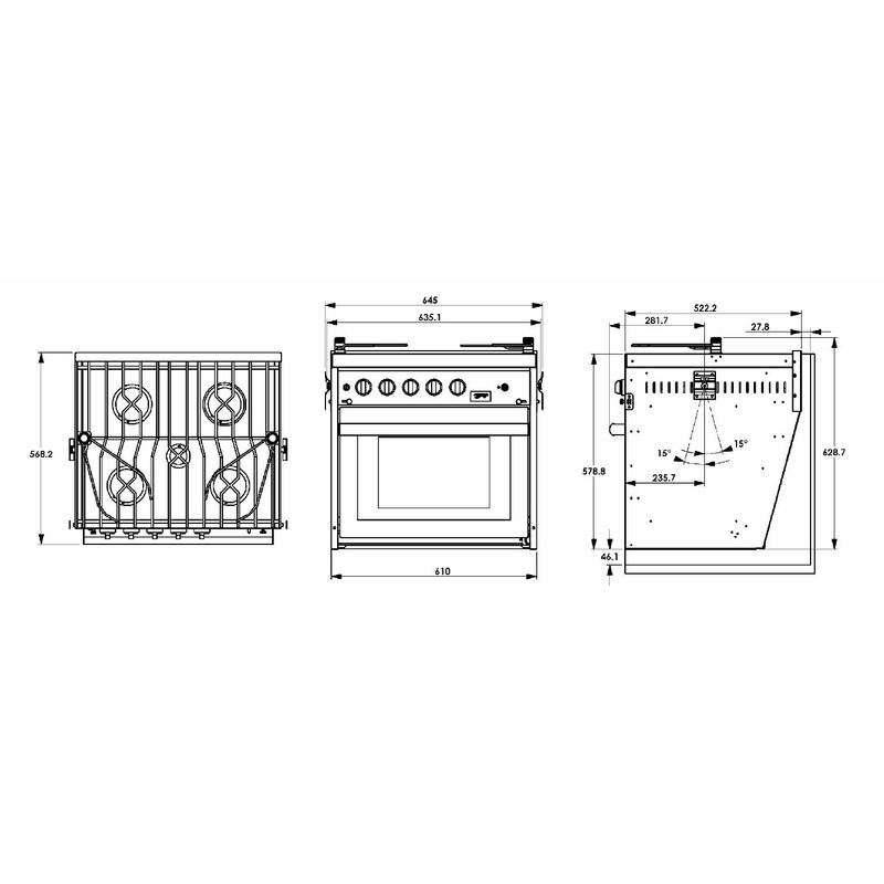 FORCE10 5.flammiger American Standard Kocher mit FORCE10 5.flammiger American Standard Kocher mit