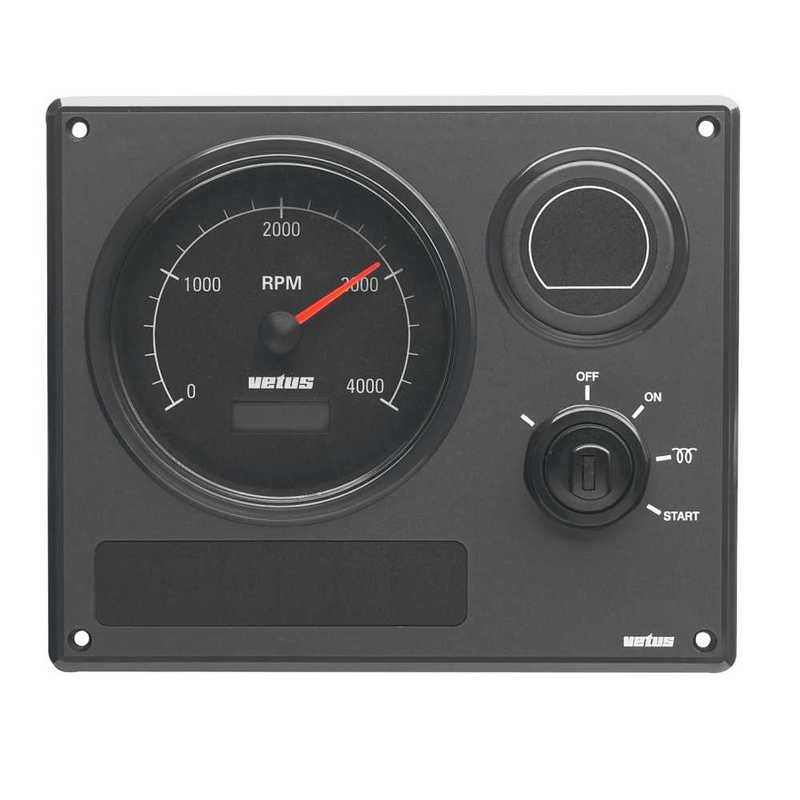 Vetus Instrumentenpanel MP22, schwarz, 12 Volt Vetus Instrumentenpanel MP22, schwarz, 12 Volt