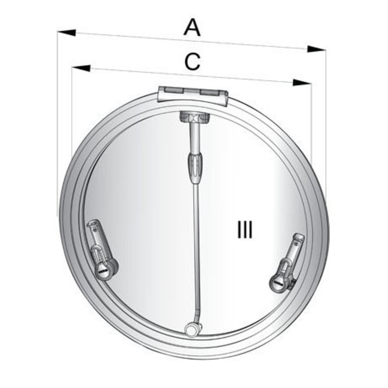 Vetus Altus-Vorschiffsluke Typ-R520, D=518mm Vetus Altus-Vorschiffsluke Typ-R520, D=518mm