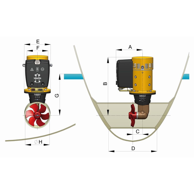 Vetus elektr. Bugschraube, 1250N/125kgf, 12V\n Vetus elektr. Bugschraube, 1250N/125kgf, 12V\n