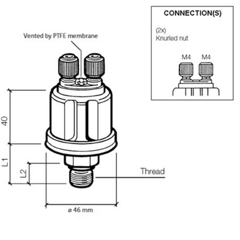 Veratron VDO Öldruck Sensor 10bar/150psi, 2p, M14 Veratron VDO Öldruck Sensor 10bar/150psi, 2p, M14