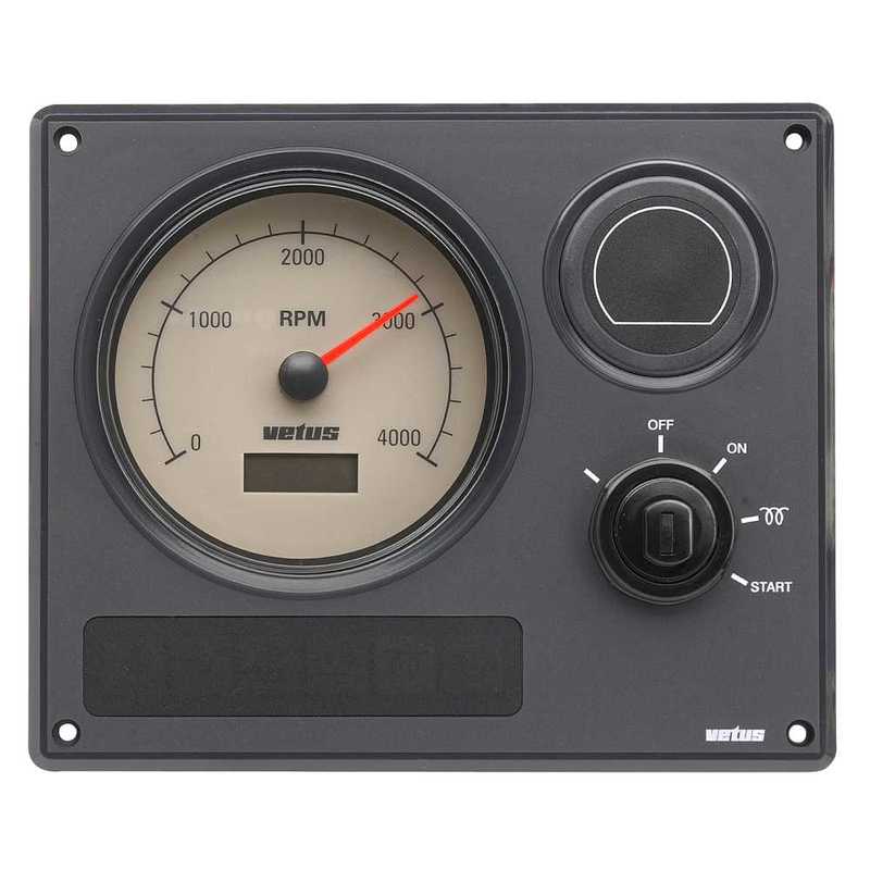 Vetus Instrumentenpanel MP22, creme, 12 Volt Vetus Instrumentenpanel MP22, creme, 12 Volt